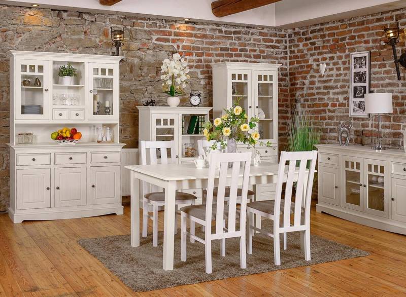 Anrichte Vitrine Buffet Schrank Design Landhaus Möbel Italienischer Stil Luxus von JV Möbel