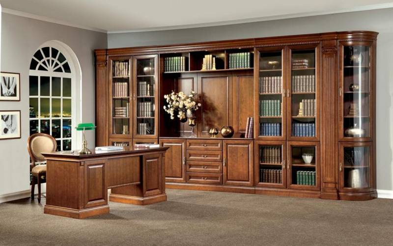 Arbeitszimmer Klassischer Schreibtisch Stilvoller Tisch Wohnwand Set 2tlg Arbeitszimmer Klassischer Schreibtisch Stilvoller Tisch Wohnwand Set 2tlg von JV Möbel