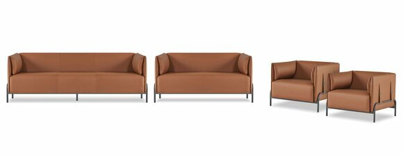 Arbeitszimmer-Set 4tlg 3-Sitzer 2-Sitzer mit 2x Sessel Modern Design Stil von JV Moebel