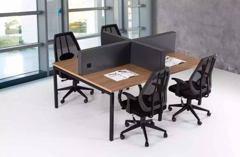 Arbeitszimmermöbel Schreibtischgarnitur Office Möbel Bürotisch Tisch Holz von JV Möbel