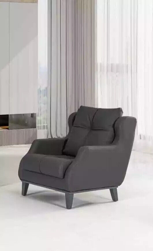 Arbeitzimmer Sessel Stil Modern Grau Polstersessel Designer Sitz Möbel von JV Möbel
