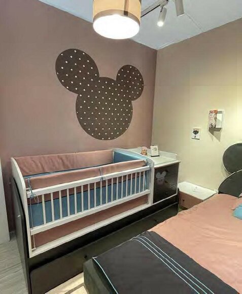 Babybett mit Wickeltisch Regal Kinder Säugling Betten Holz Bett Multifunktion von JV Möbel