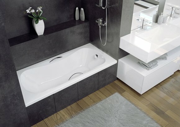 Badewanne Eckwanne Eck 150*70 cm Acrylwanne Wanne Bad Eckbadewanne Wannen Weiß von JV Möbel