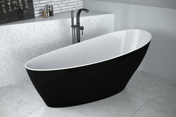 Badewannen Ovale Design Badewanne Freistehende Moderne Badezimmer Wannen Acryl von JV Möbel