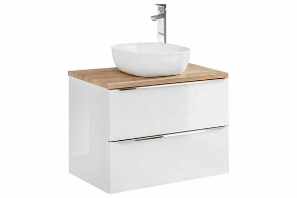 Badmöbel Set 60cm Waschbecken mit Unterschrank Waschtisch Schublade von JV Möbel