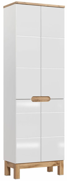 Badschrank Hochschrank Schrank Aufbewahrung Badezimmer Weiß Bad 60 * 33 * 187 cm von JV Möbel