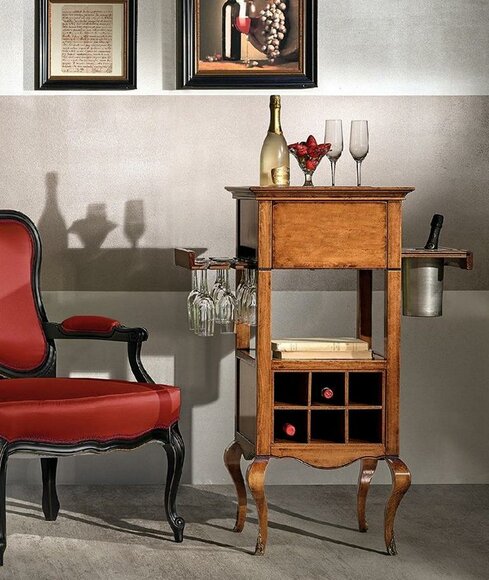 Bar Schrank Weinschrank Kommoden Holz Vintrine Hausbar Hotel Qualität Zimmerbar von JV Möbel