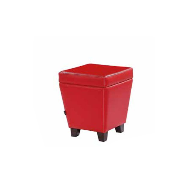 Barhocker Luxus Polsterhocker Modern Designer Wohnzimmer Leder Hocker Rot von JV Möbel