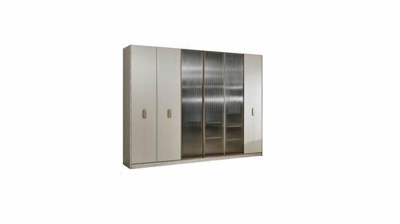 Beiger Schlafzimmer Kleiderschrank Holzschrank Designer Holz Möbel Neu von JV Moebel