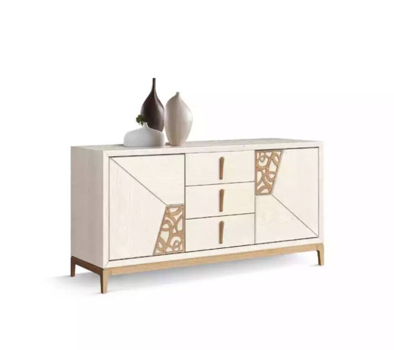 Beiges Sideboard Luxus Highboard Designer Wohnzimmer Holz Möbel Neu von JV Möbel