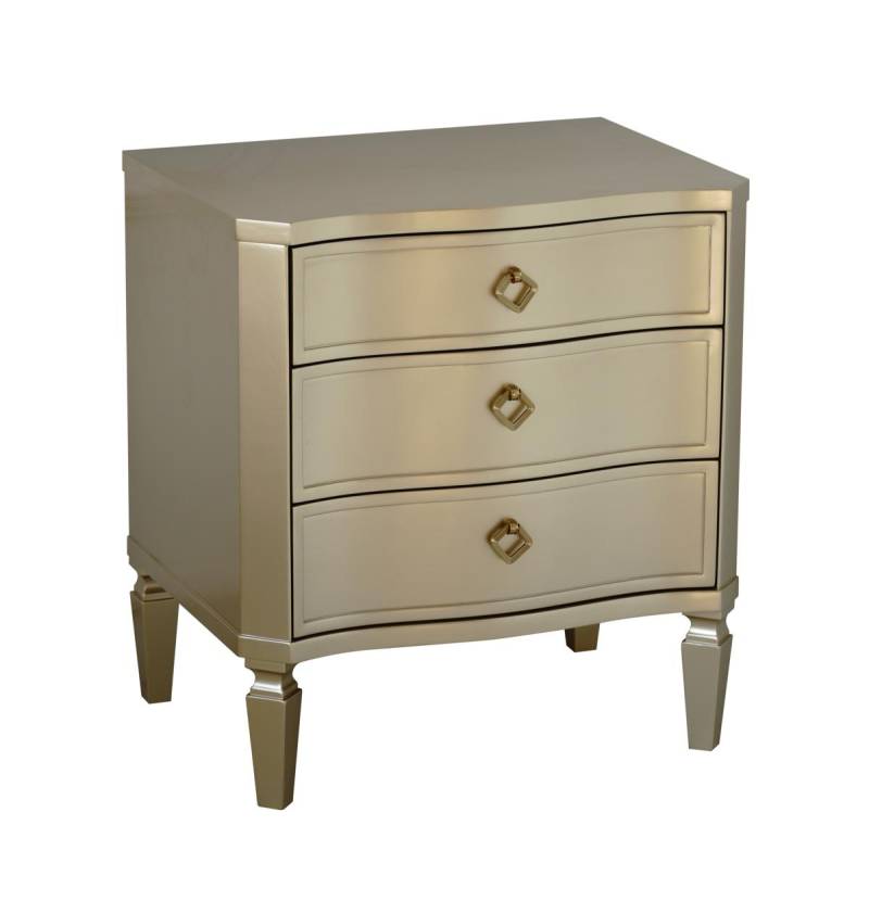 Beistell Schlaf Zimmer Metall Glanz Tische Konsolen Design Nacht Tisch Konsole von JV Möbel