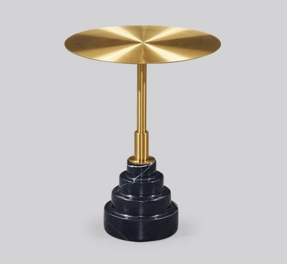 Beistelltisch Tisch Design Luxus Tische Möbel Edelstahl Runder Metall Gold von JV Möbel