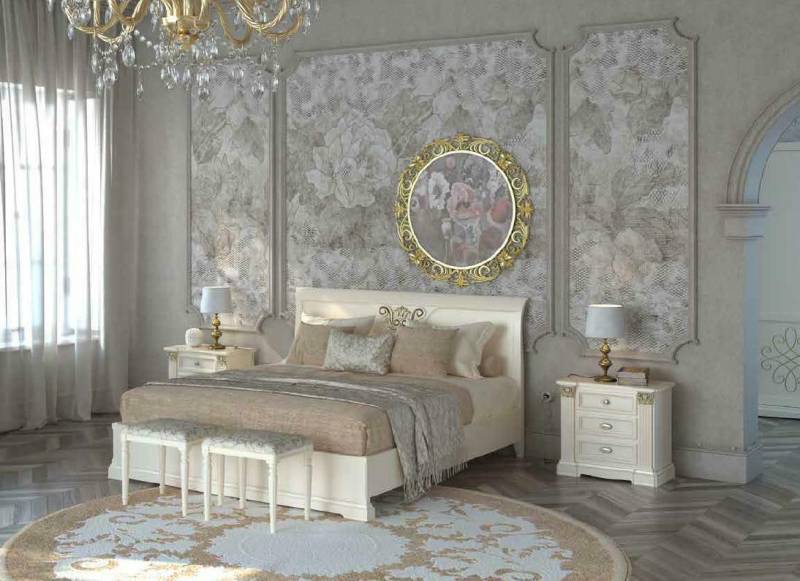 Bett + 2x Nachttisch 3 tlg Schlafzimmer Set Design Modern Luxus Klassische Möbel Massivholz von JV Möbel
