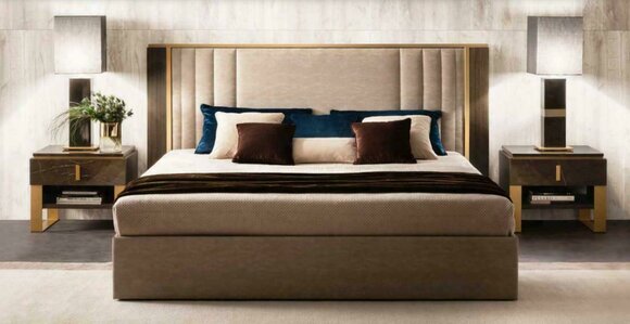 Bett 2x Nachttisch 3 tlg Schlafzimmer Set Design Modern Luxus Italienische Möbel von JV Möbel