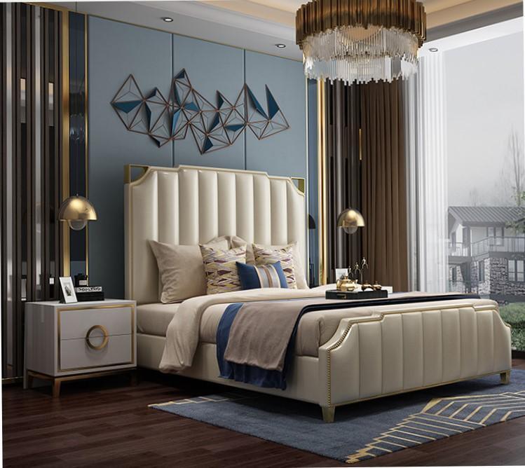 Bett 2x Nachttisch 3 tlg. Schlafzimmer Set Design Modern Luxus Möbel von JV Möbel