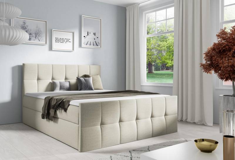 Bett Bettkasten Boxspringbett Schlafzimmer Polster Design Doppel Hotel Modern von JV Möbel