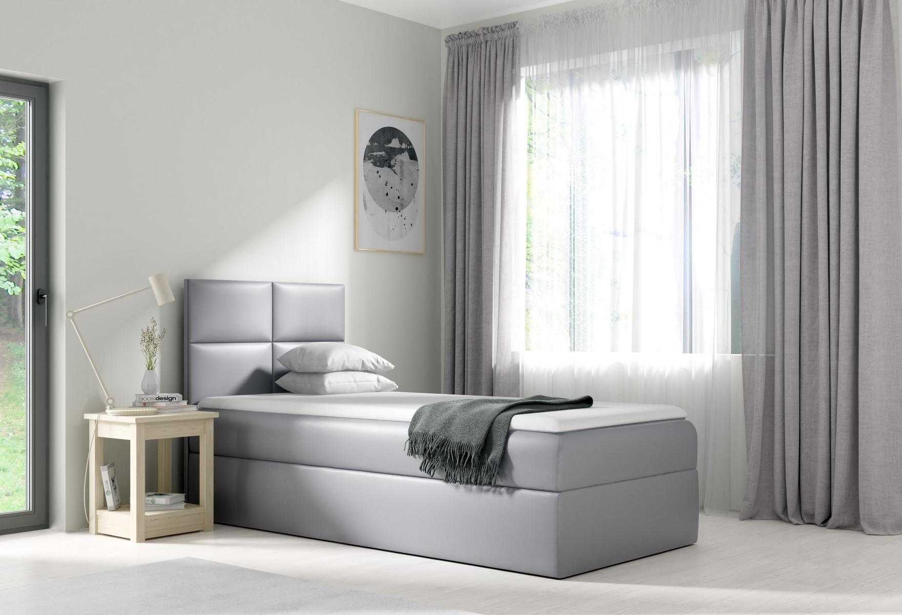 Bett Bettkasten Schlafzimmer Design Hotel Single 80 cm Jugendbett Boxspringbett von JV Möbel