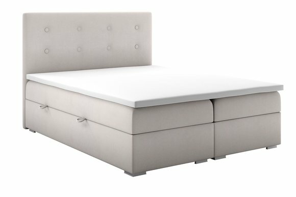 Bett Kasten Funktion Boxspring Hotel Doppel Komplett Set Topper Matratze von JV Möbel