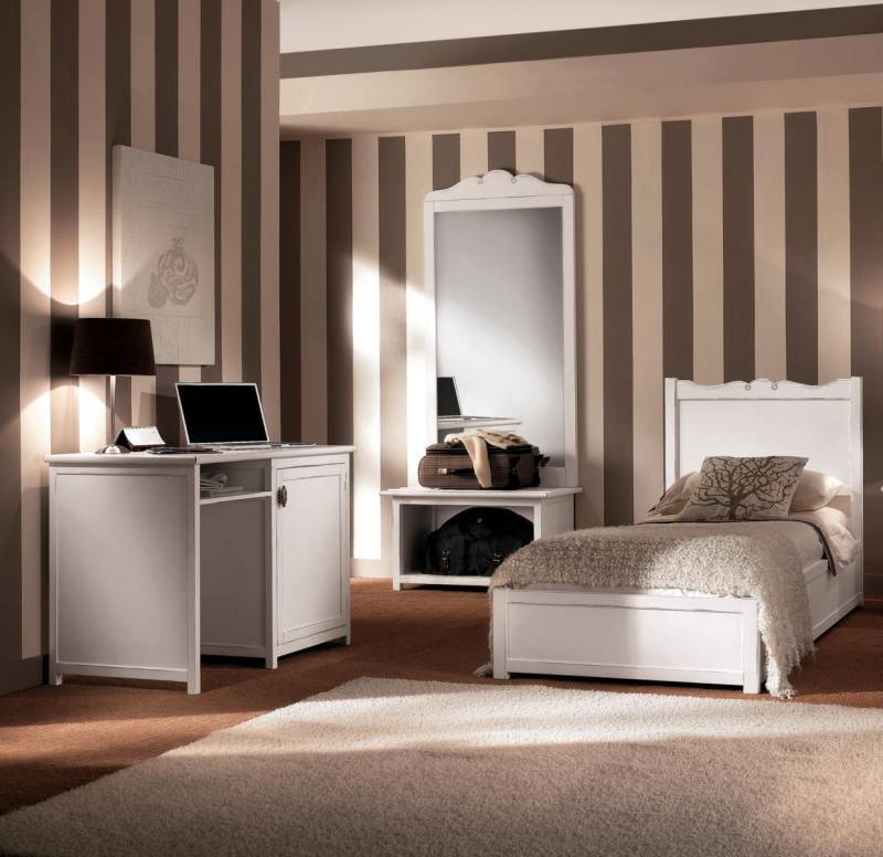 Bett Schreibtisch Schlafzimmer Design Hotel Einrichtung Sets Spiegel 4tlg Set von JV Möbel