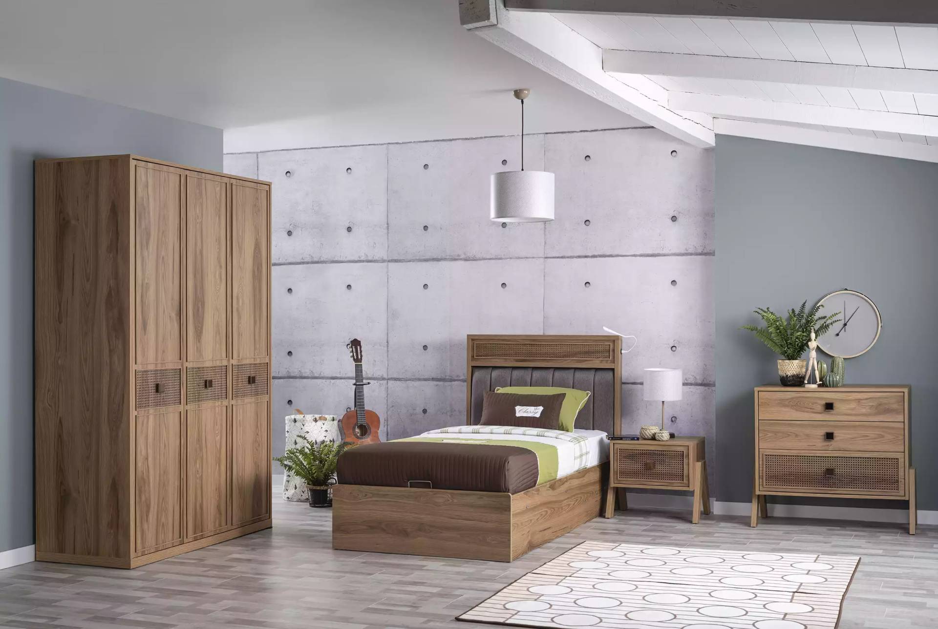 Bett mit Bettkasten Bettrahmen Kinderbett Jugendbett Braun Holz Luxus Bett mit Bettkasten Bettrahmen Kinderbett Jugendbett Braun Holz Luxus von JV Möbel