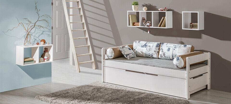Bett mit Bettkasten Doppelbett 2 x Betten Kinderbett Jugendbett Stauraumbett NEU Bett mit Bettkasten Doppelbett 2 x Betten Kinderbett Jugendbett Stauraumbett NEU von JV Möbel