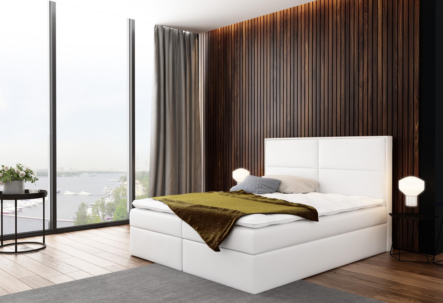 Bett mit Bettkasten Polsterbett Boxspringbett Design Doppel Hotel Schlafzimmer von JV Möbel
