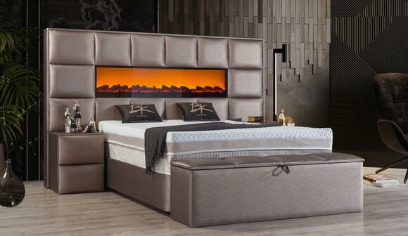 Betten Doppel Bettrahmen Design Möbel Neu Bett Doppelbetten Kamin Deko Truhe Neu von JV Möbel