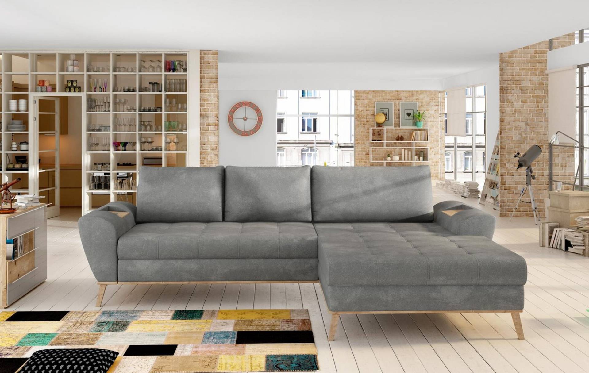 Bettfunktion Wohnlandschaft Schlafsofa Ecksofa Couch L-Form Sofa Designer Neu Bettfunktion Wohnlandschaft Schlafsofa Ecksofa Couch L-Form Sofa Designer Neu von JV Möbel