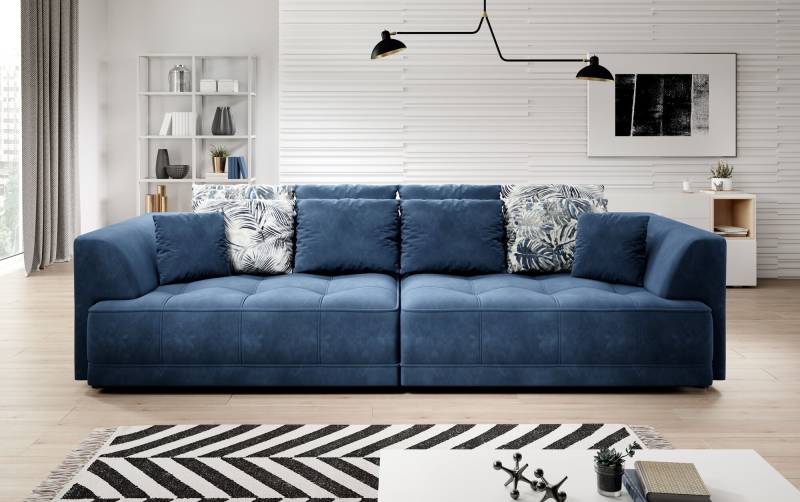 Big xxl Sofa Textil Couch Polster Design Sofa 4er Sitz Sofas Möbel Big Lümmel von JV Möbel