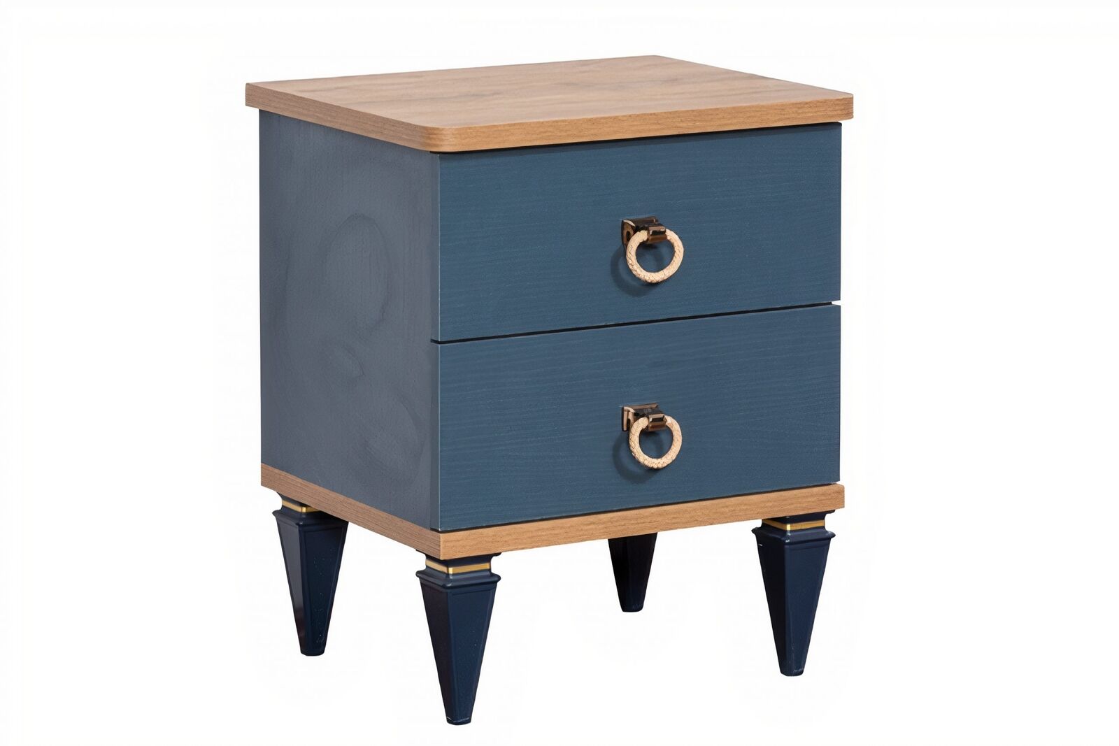 Blau-Brauner Nachttisch Designer Kinderzimmer Möbel Edle Nachtkonsole Blau-Brauner Nachttisch Designer Kinderzimmer Möbel Edle Nachtkonsole von JV Möbel