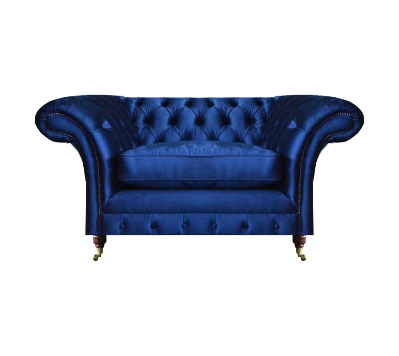 Blau Sessel Modern Chesterfield Sitzmöbel Luxus Wohnzimmer Einrichtung von JV Möbel