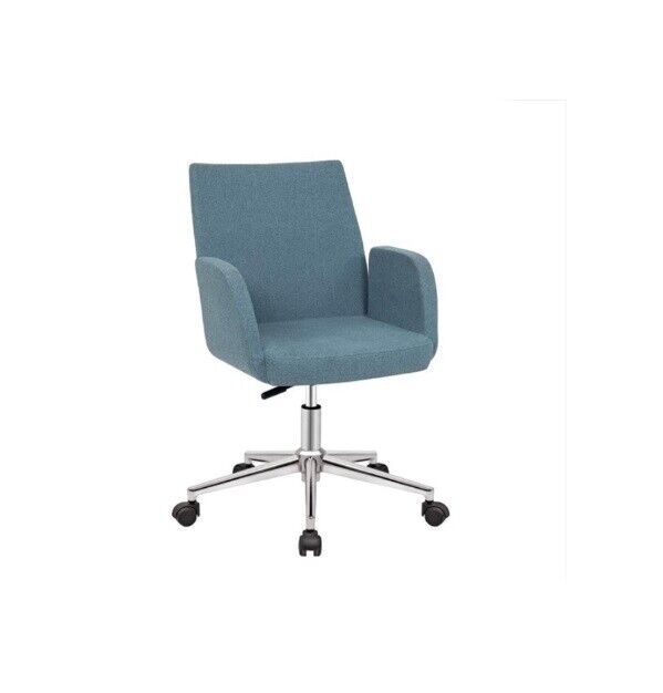 Blauer Bürostuhl Designer Schreibtisch Drehstuhl Luxus Chefsessel Neu von JV Möbel