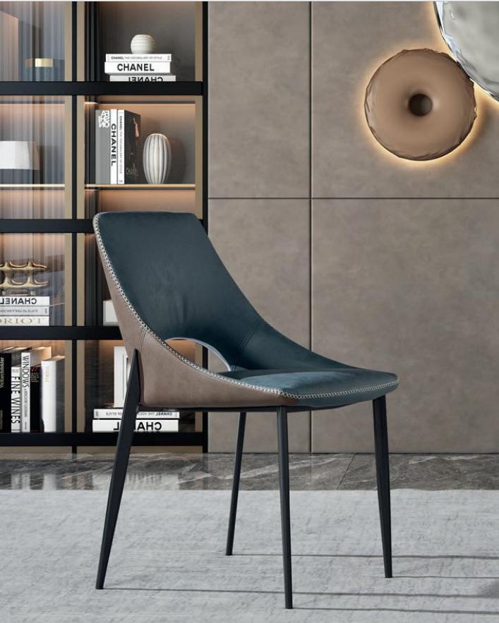 Blauer Kunstlederstuhl Textil Esszimmer Sitzmöbel Polsterstühle 1-Sitzer Blauer Kunstlederstuhl Textil Esszimmer Sitzmöbel Polsterstühle 1-Sitzer von JV Möbel