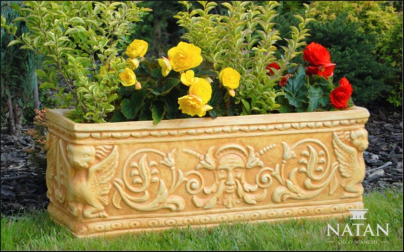 Blumenkorb Blumen Gefäss Garten Terrasse Dekoration Statue Figuren von JV Möbel