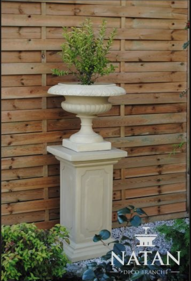 Blumenkorb Blumen Vase Gefäss Garten Kasten Terrasse Dekoration Statue von JV Möbel