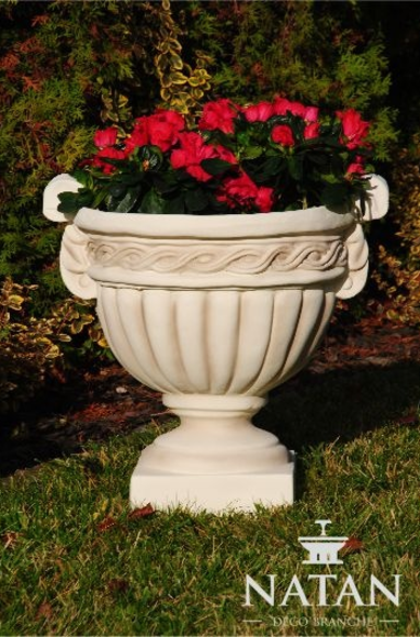Blumenkorb Blumen Vase Gefäss Garten Terrasse Dekoration Statue von JV Möbel