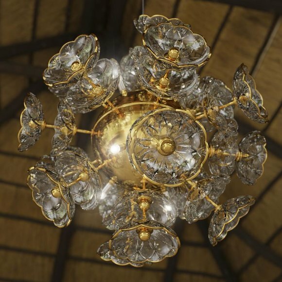 Bohemia Kristall Kronleuchter Luster Hängeleuchte Leuchte Lampe von JV Möbel