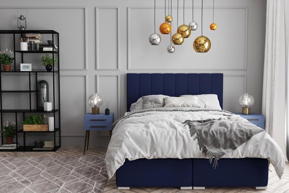 Boxspring Bett Hotel Doppel Komplett Set Matratze Topper Betten Funktion von JV Möbel