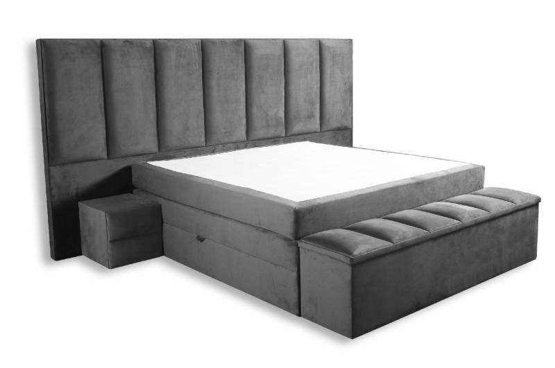 Boxspring Hotel Matratze Schlafzimmer Textil Design Bett Doppel Betten von JV Möbel