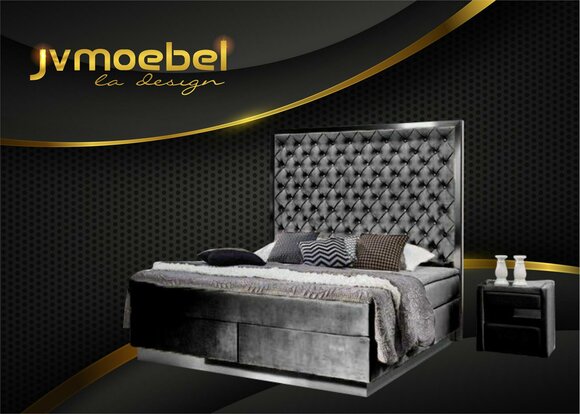 Boxspringbett Bett 2x Nachttisch 3 tlg. Schlafzimmer Set Möbel Luxus Betten Neu von JV Möbel