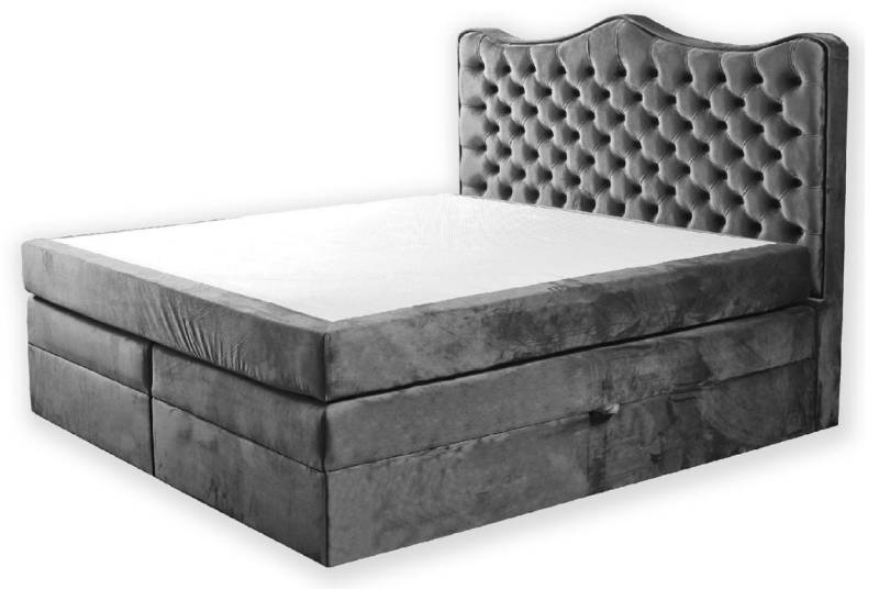 Boxspringbett Betten Polster Bett Hotel Leder Textil Stoff 180x200cm Samt Möbel von JV Möbel