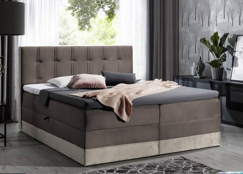 Boxspringbett Möbel Doppel Hotel 180x200 Schlafzimmer Bett mit Bettkasten Neu von JV Möbel