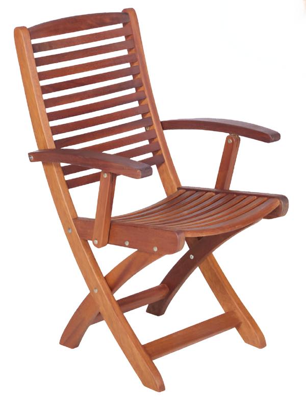 Braun Armlehnstuhl Stuhl Gartenstuhl Holzstuhl Gartenmöbel Sitzmöbel von JV Möbel