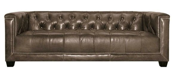 Braun Dreisitzer Leder Chesterfield Wohnzimmer Modern Design Couchen Sofa Neu von JV Möbel