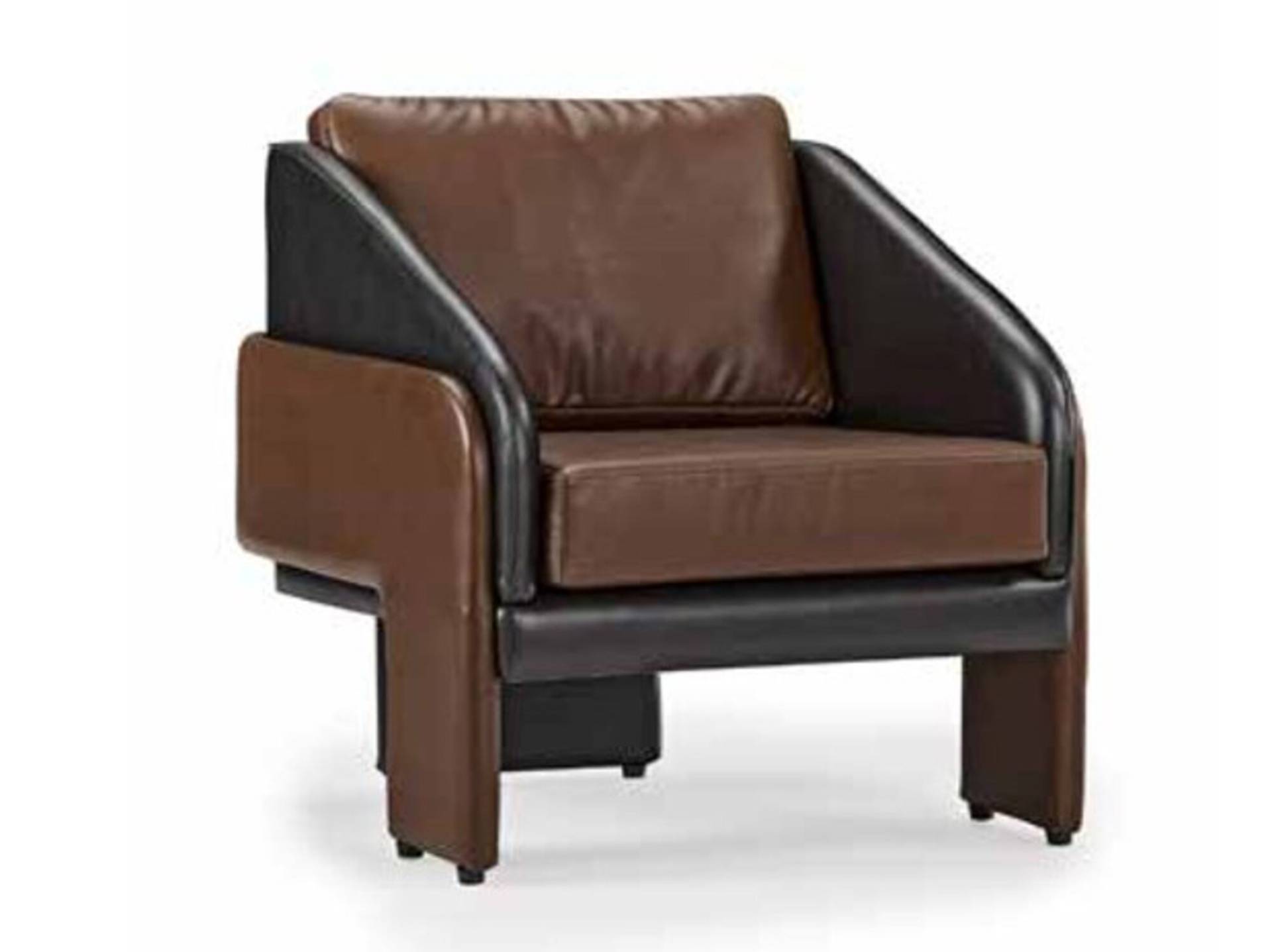 Braun-Grauer Clubsessel Luxuriöser Loungesessel Relax Einsitzer Sessel von JV Möbel
