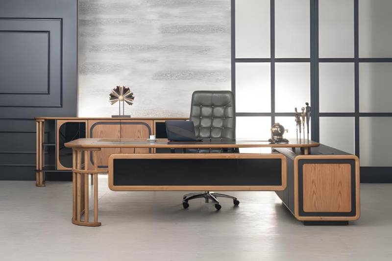 Braun Schwarz Schreibtisch 240x100cm Luxus Tisch Chefschreibtisch Büro Neu Braun Schwarz Schreibtisch 240x100cm Luxus Tisch Chefschreibtisch Büro Neu von JV Möbel