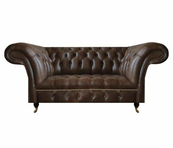 Brauner Chesterfield Leder Zweisitzer Moderne Wohnzimmer Designer Möbel Brauner Chesterfield Leder Zweisitzer Moderne Wohnzimmer Designer Möbel von JV Moebel