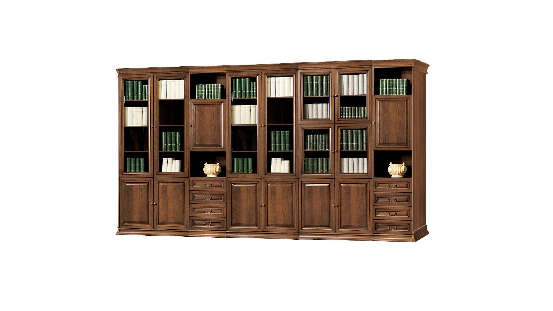 Brauner Massivholz Büroschrank Arbeitszimmer Eckkleiderschrank Möbel von JV Möbel