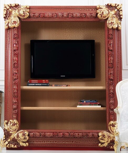 Bücherregal Schrank Wohnzimmer Bücherregal Holz Büroschrank Schränke Italien Neu von JV Möbel