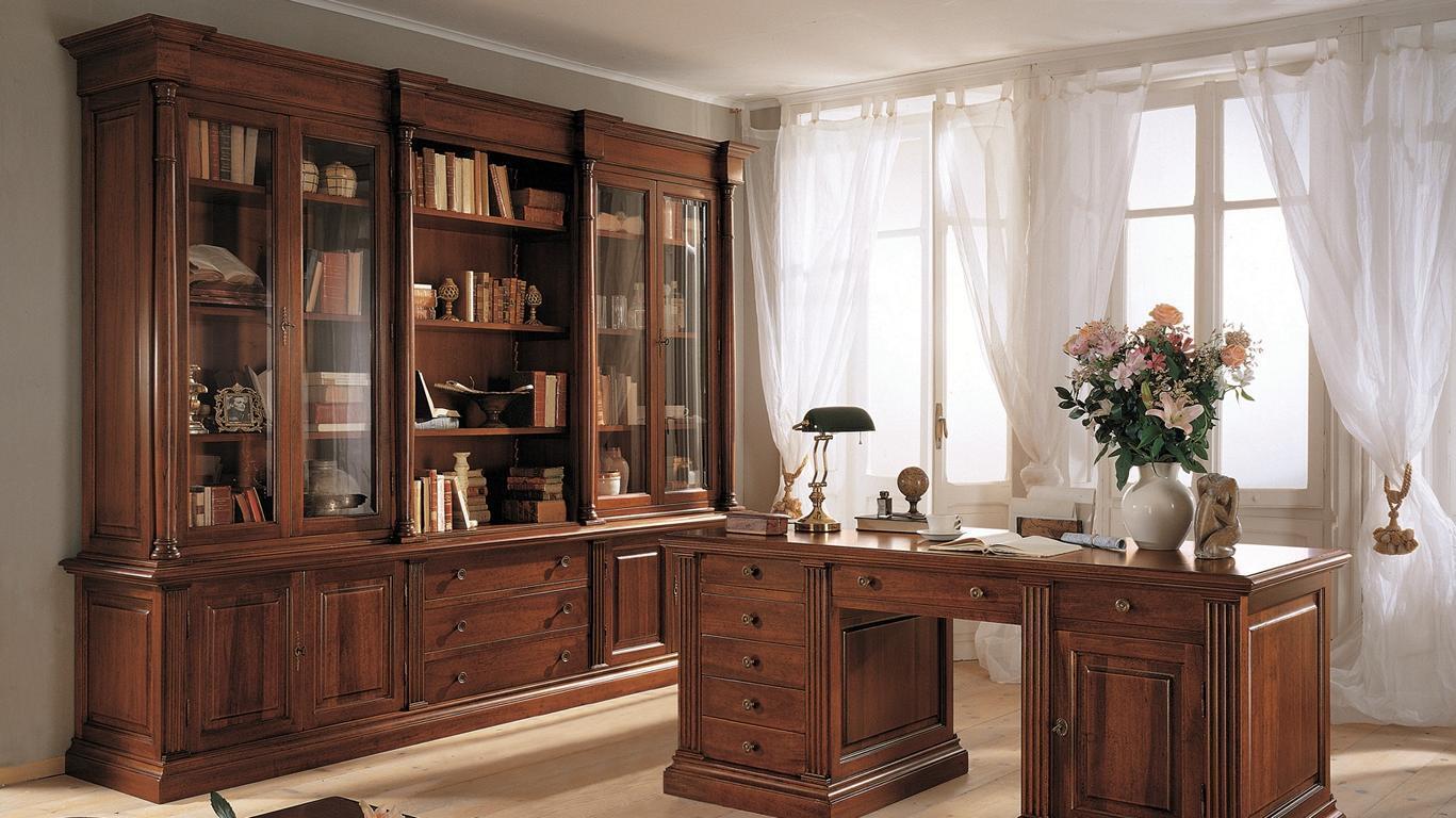 Büro Bücherregal Schrank Holz Büroschrank Regal Schränke Vitrine Italien Möbel Büro Bücherregal Schrank Holz Büroschrank Regal Schränke Vitrine Italien Möbel von JV Möbel